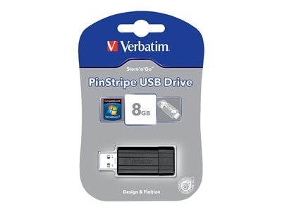 Други USB Flash памет USB Flash памет Verbatim 8 GB Store ’n’ Go Pin Stripe черна